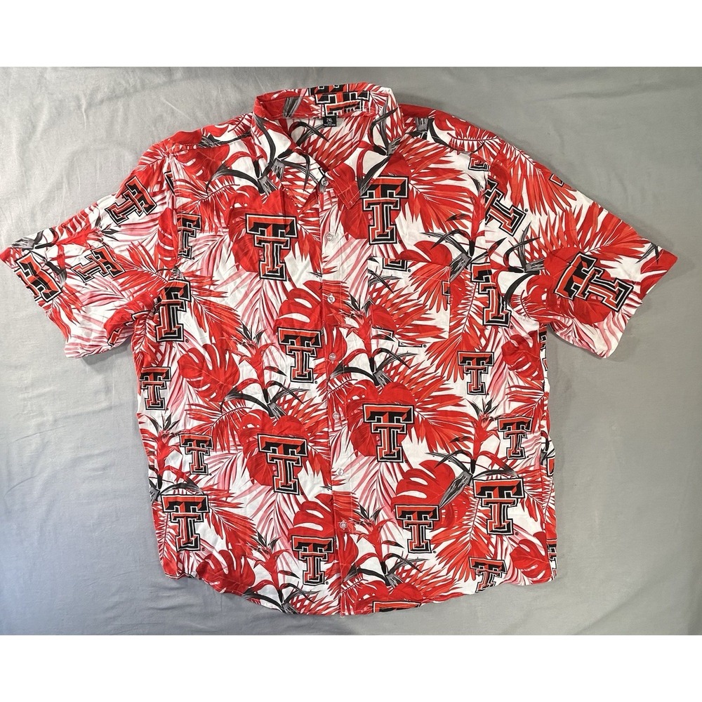 Texas Tech Red Raiders Hawaiian Short Sleeve Shirt Men's 2XL  College NCAA